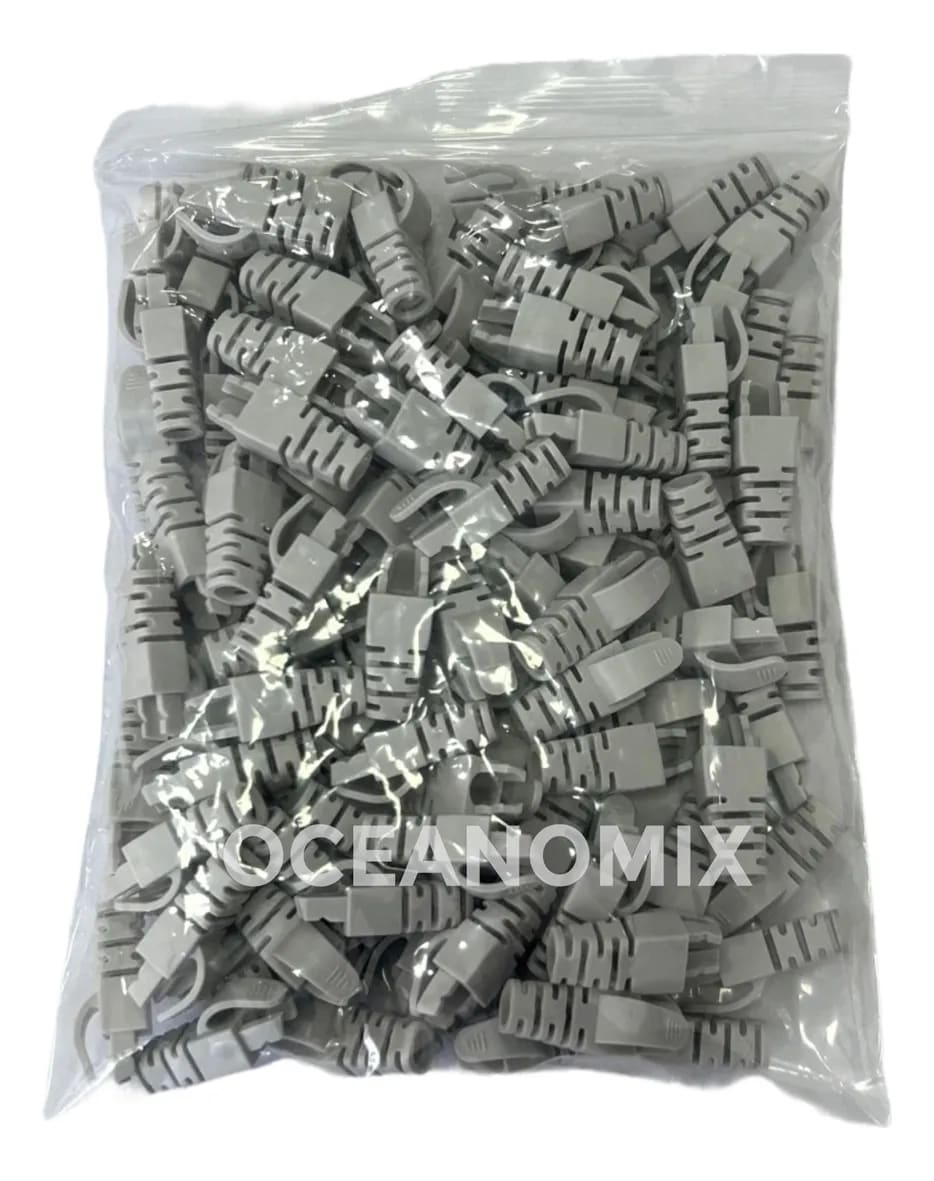 CAPA PLUGUES DE CONEXAO CINZA 10 UND RJ45