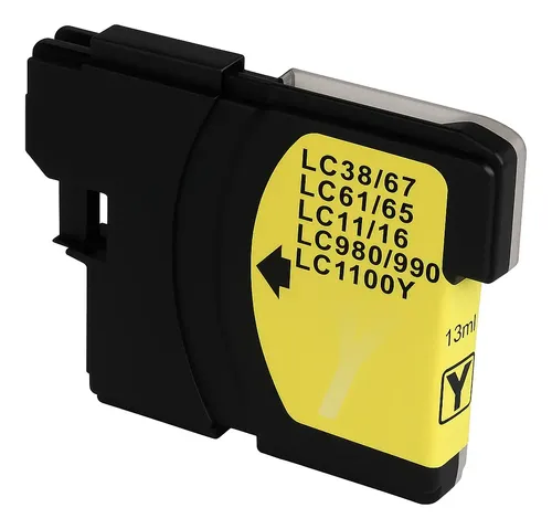 CARTUCHO BROTHER LC61 COMPATIVEL AMARELO 13ML