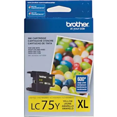 CARTUCHO BROTHER LC75XL ORIGINAL AMARELO 7ML