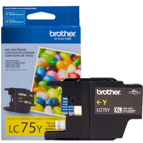 CARTUCHO BROTHER LC75XL ORIGINAL AMARELO 7ML