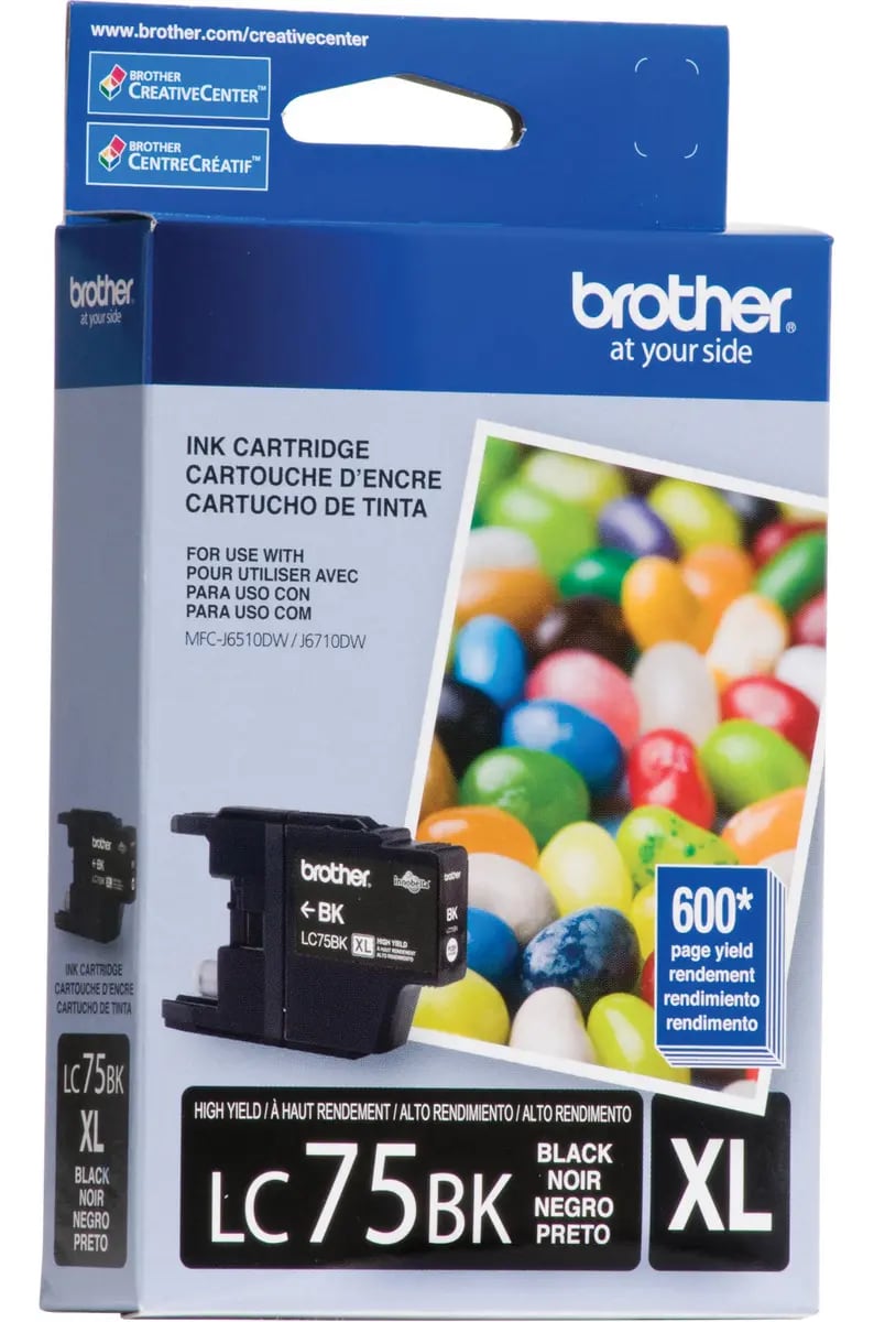 CARTUCHO BROTHER LC75XL ORIGINAL PRETO 12ML