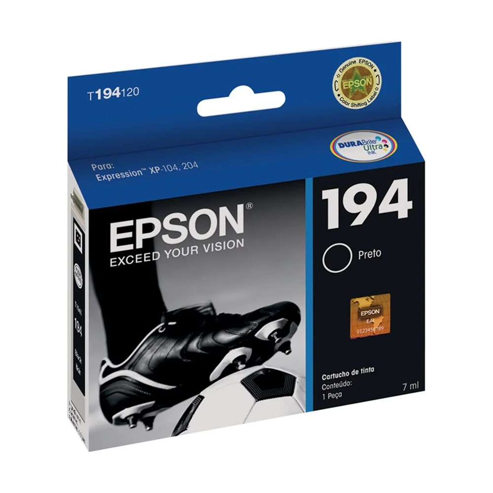 CARTUCHO EPSON 1941 ORIGINAL PRETO 4ML