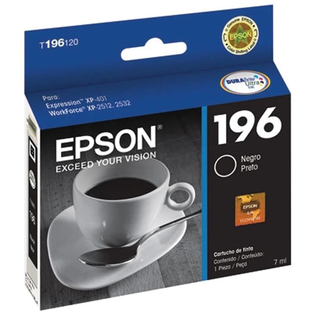 CARTUCHO EPSON 1961 ORIGINAL PRETO 5ML