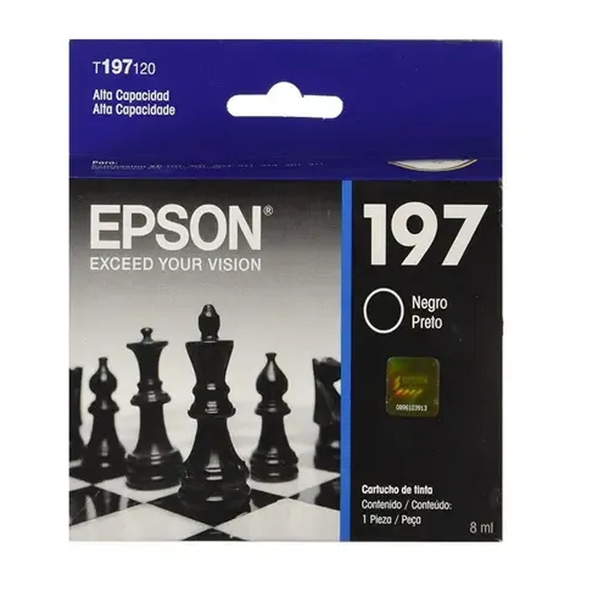 CARTUCHO EPSON 197 ORIGINAL PRETO 8 ML