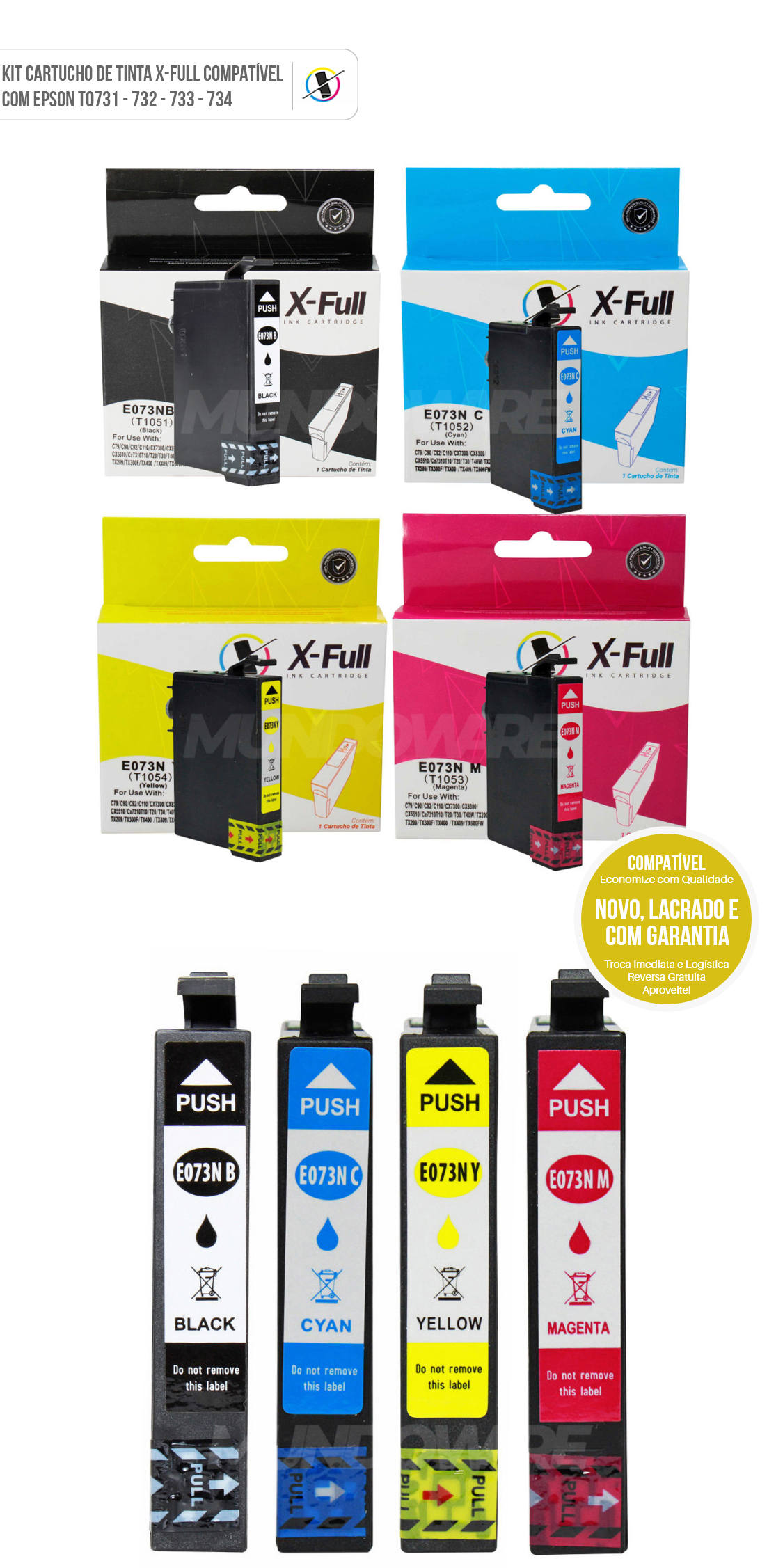 CARTUCHO EPSON 731 COMPATIVEL PRETO 12ML