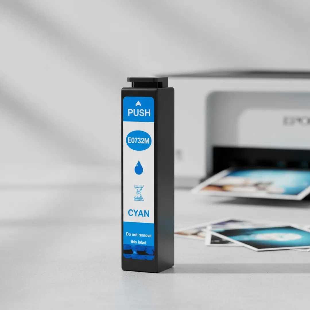 CARTUCHO EPSON 732 COMPATIVEL AZUL 12ML