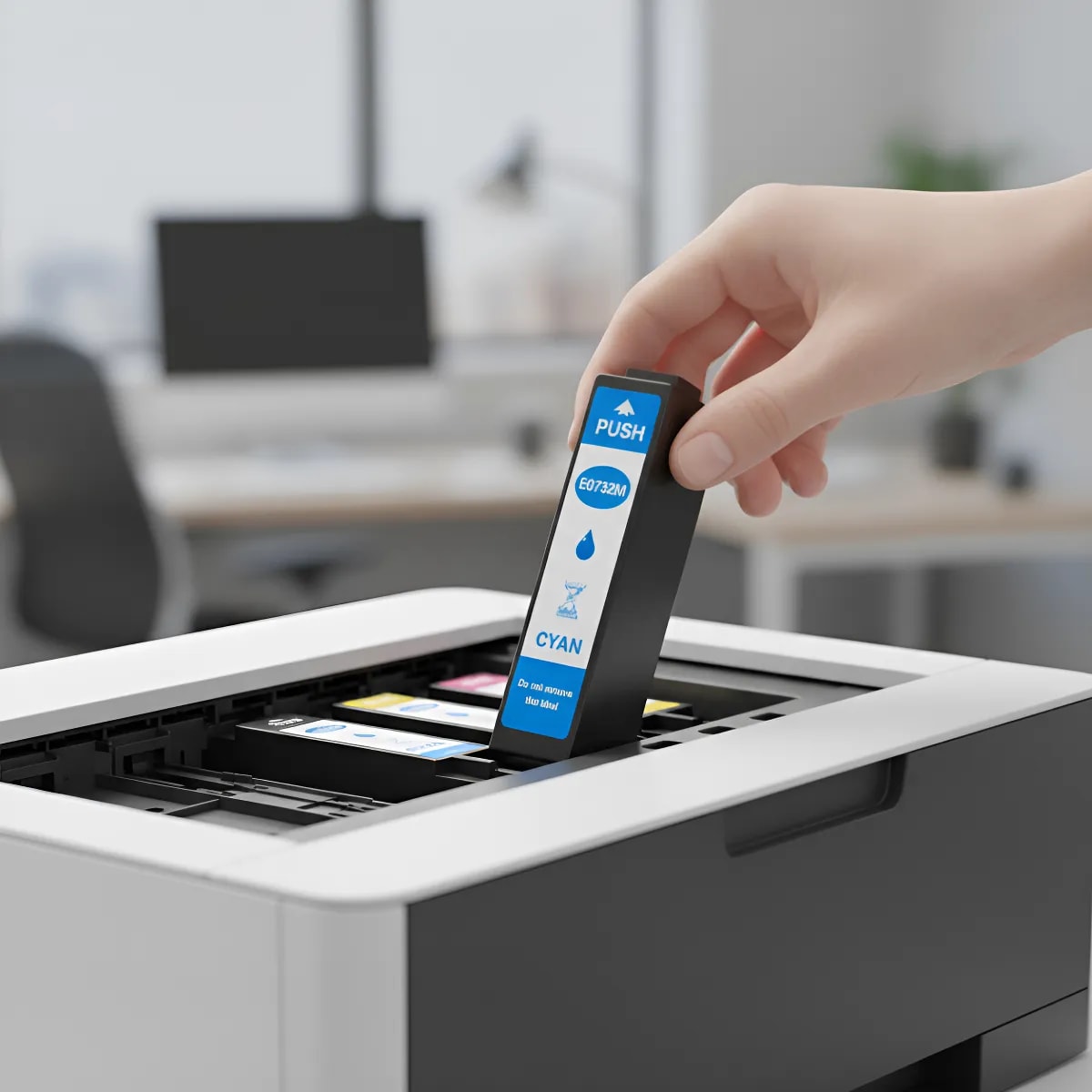 CARTUCHO EPSON 732 COMPATIVEL AZUL 12ML