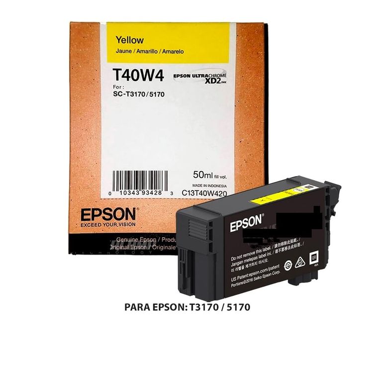 CARTUCHO EPSON T40W420 ULTRACHROME AMARELO 50ML