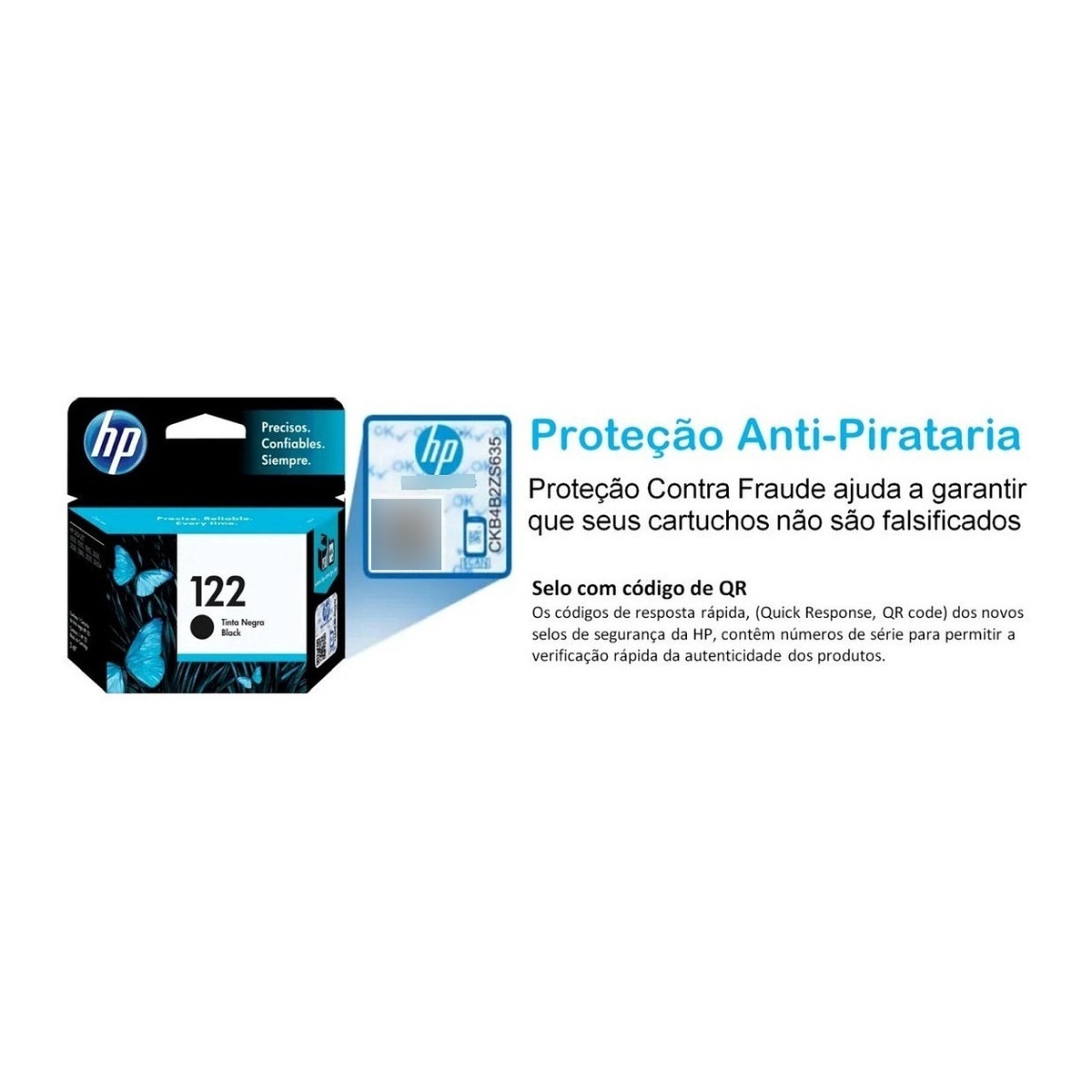 CARTUCHO HP 122 ORIGINAL (CH561HB) PRETO 2ML