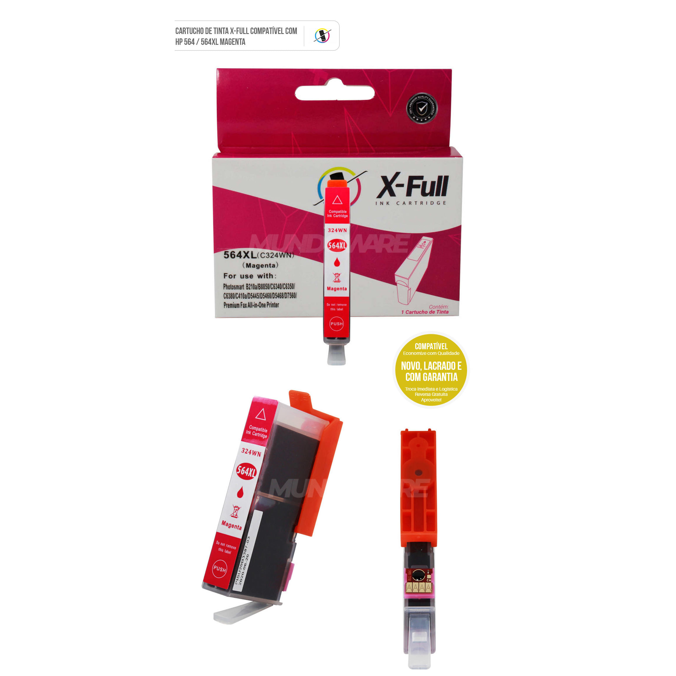 CARTUCHO HP 564XL COMPATIVEL MAGENTA 14,2ML