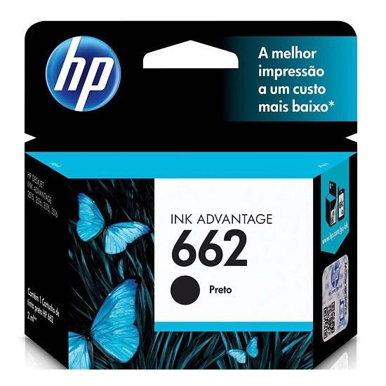 CARTUCHO HP 662 ORIGINAL (CZ103AB) PRETO 2 ML