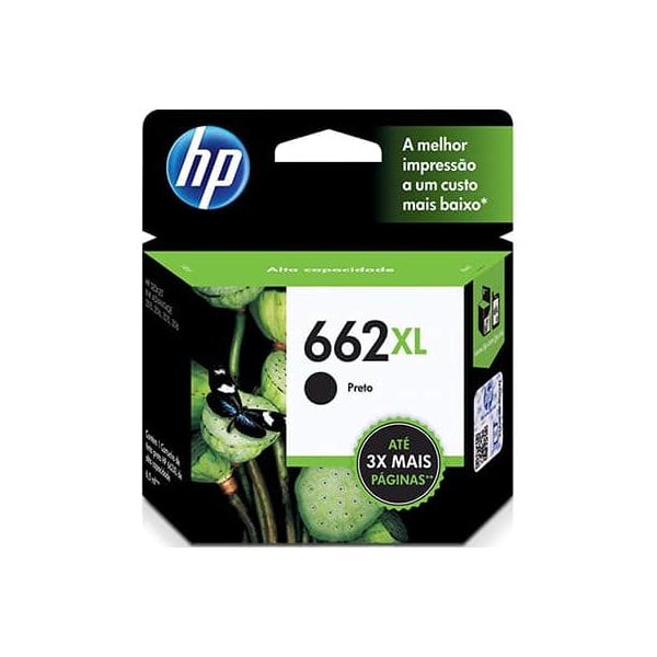 CARTUCHO HP 662XL ORIGINAL (CZ105AB) PRETO 6,5ML