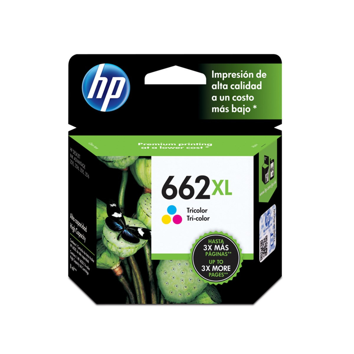 CARTUCHO HP 662XL ORIGINAL (CZ106AB) COLOR 8 ML