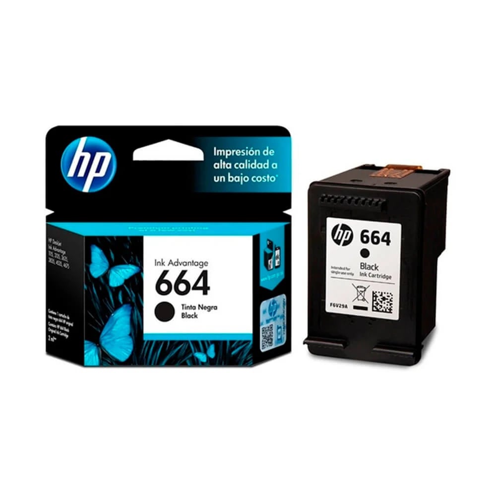 CARTUCHO HP 664 ORIGINAL PRETO 2ML