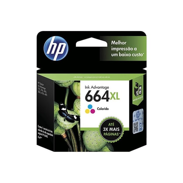 CARTUCHO HP 664XL ORIGINAL (F6V30AB) COLOR 8ML