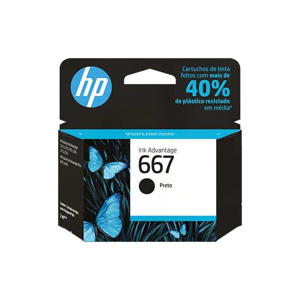 CARTUCHO HP 667 ORIGINAL (3YM79L) PRETO 2 ML
