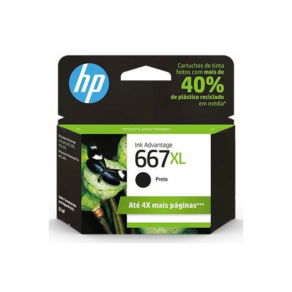 CARTUCHO HP 667XL ORIGINAL (3YM81AB) PRETO 8,5 ml