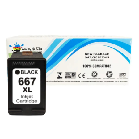 CARTUCHO HP 670XL COMPATIVEL MAGENTA 14ML