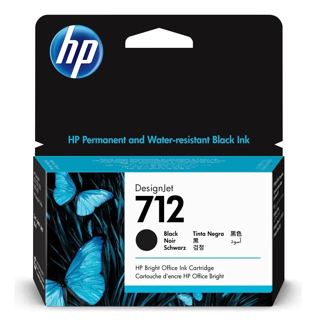 CARTUCHO HP 712 ORIGINAL PRETO 38 ML (3D68A)