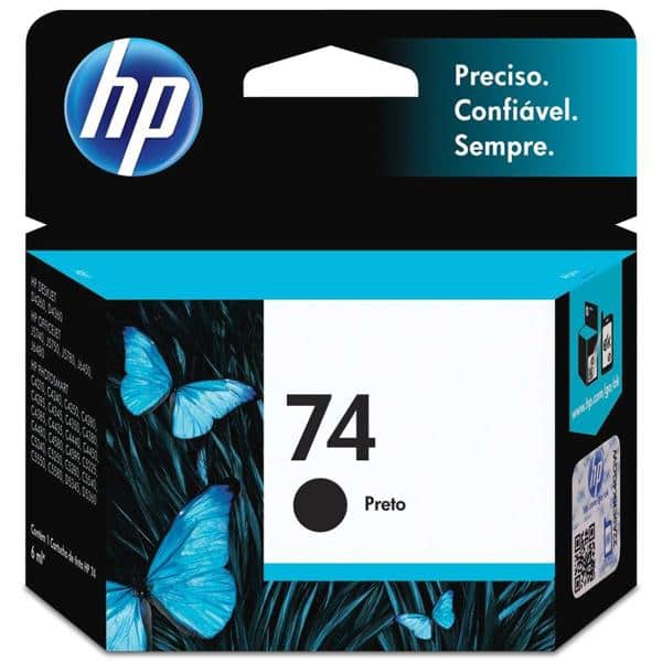 CARTUCHO HP 74 ORIGINAL (CB335WB) PRETO 5,5 ML