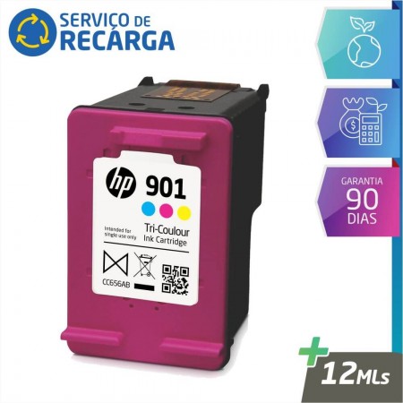 CARTUCHO HP 901 RECICLADO COLOR 12 ML