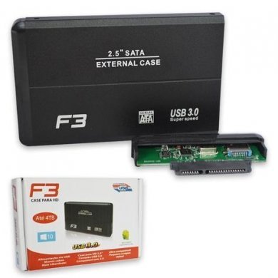 CASE PARA HD 2.5 SATA USB 3.0 CS-U3 PRETO F3