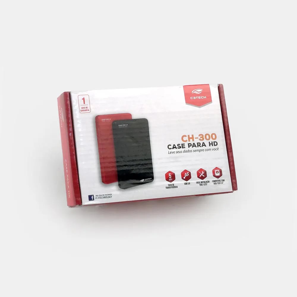 CASE PARA HD 2.5 USB 2.0 CH-300BK PRETO C3TECH