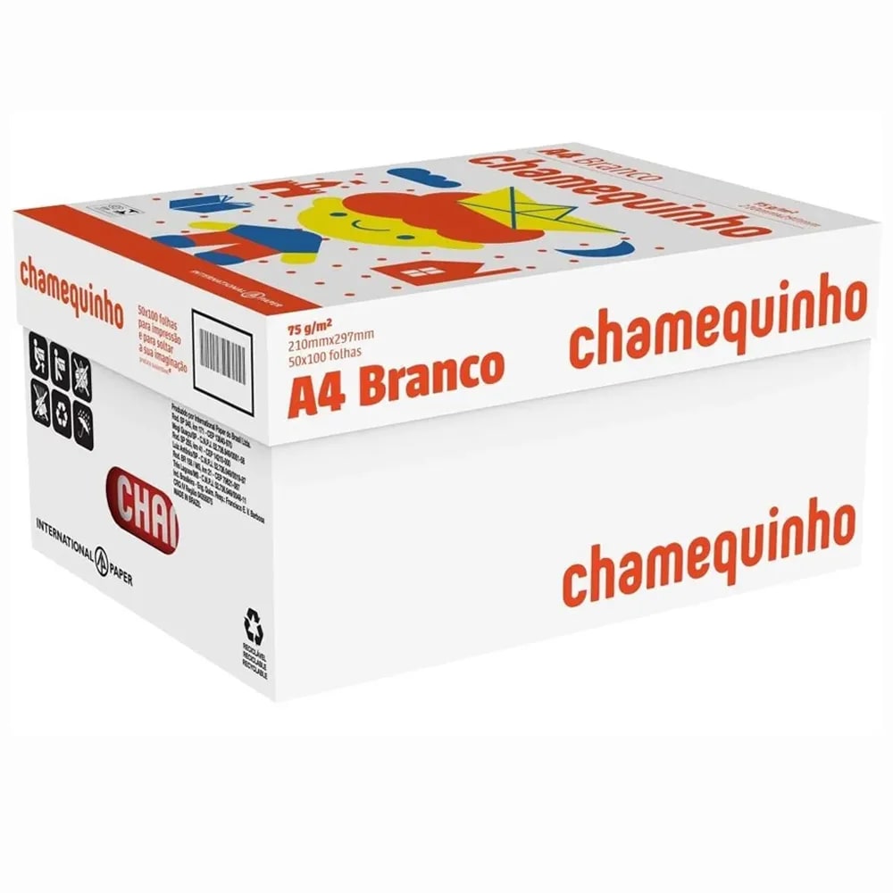 CHAMEQUINHO A4 BRANCO - FORM. 210X297 C/50 PCTS