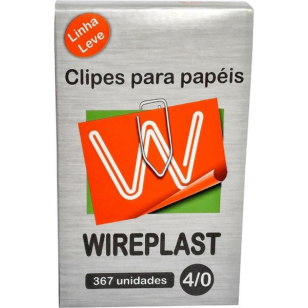 CLIPE GALVANIZADO ACO 4/0 LINHA LEVE C/367 UN. CAIXA 216 - WIREPLAST