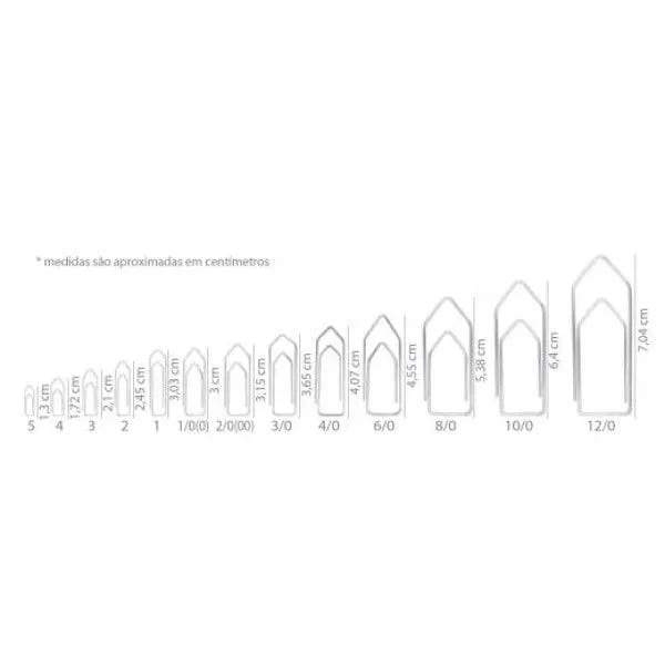CLIPS GALVANIZADO  2/0 FIO 1,00MM TRAD. CX 720UN