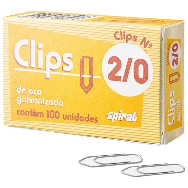 CLIPS GALVANIZADO 2/0 LINHA LEVE C/100 UNID