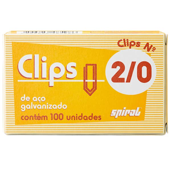 CLIPS GALVANIZADO 2/0 LINHA LEVE C/100 UNID
