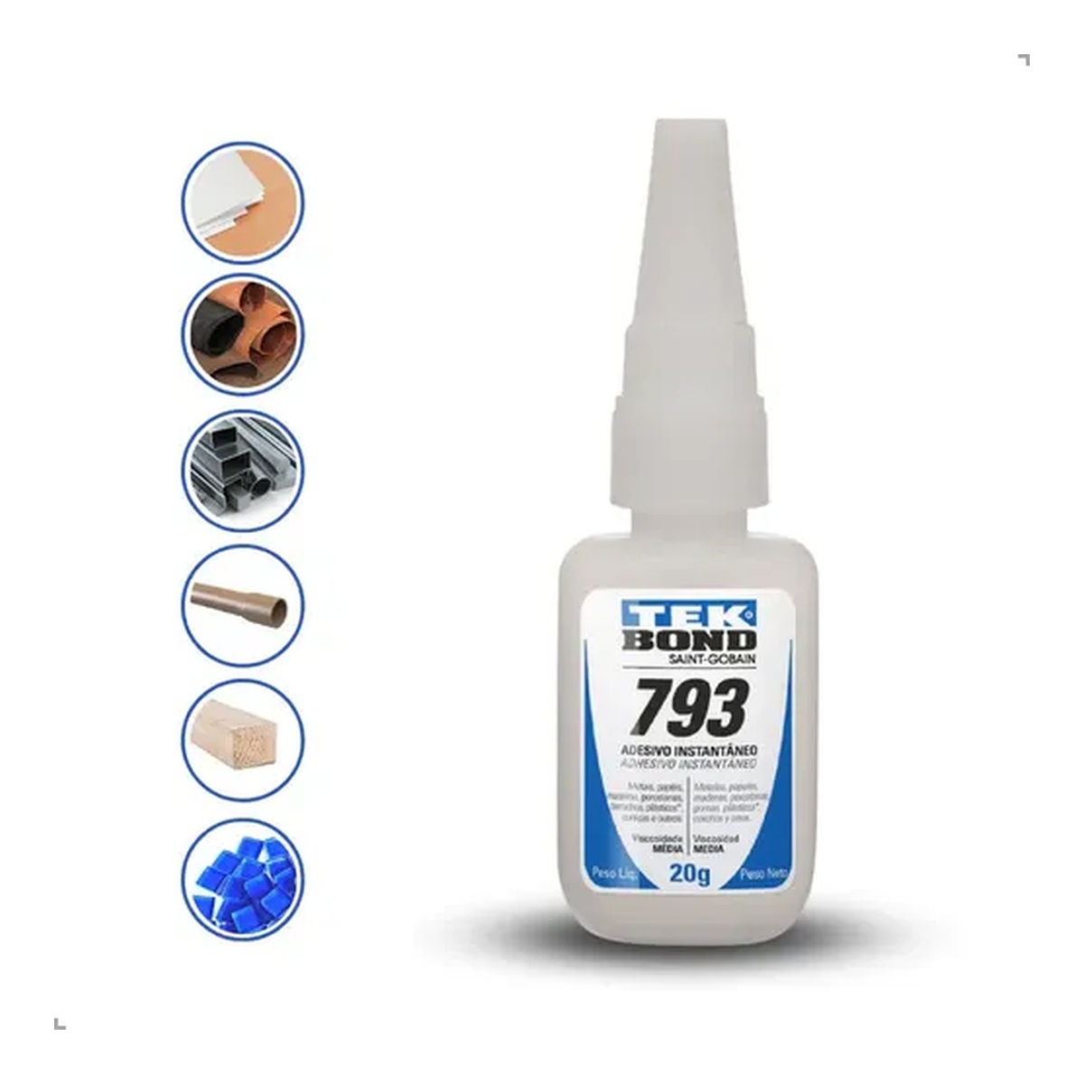 COLA ADESIVO INSTANTANEO 793 20G BLISTER TEKBOND