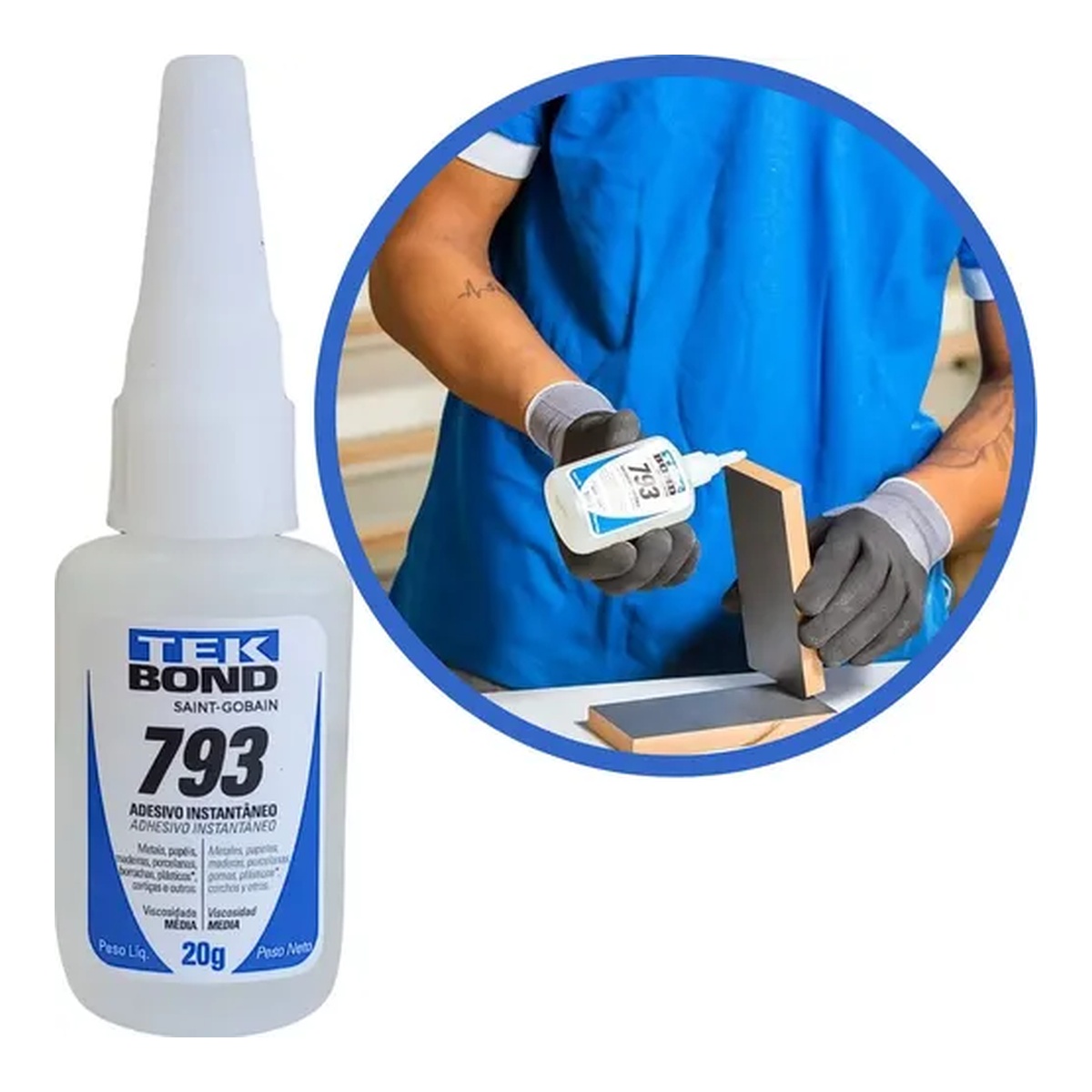 COLA ADESIVO INSTANTANEO 793 20G BLISTER TEKBOND