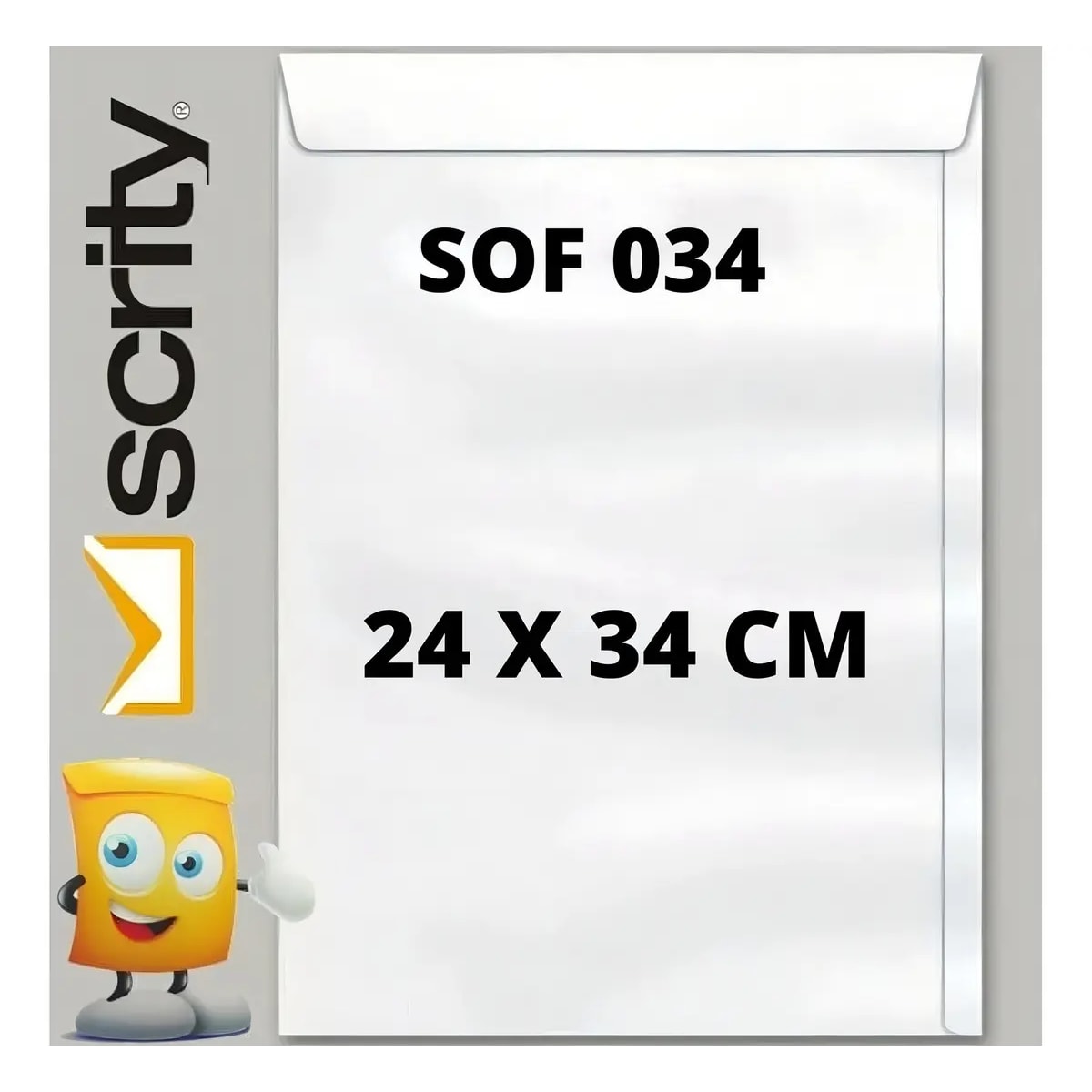 ENVELOPE BRANCO 240X340 90GR SACO BRANCO