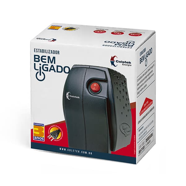 ESTABILIZADOR 500VA ES-500VA BM 115V BIV/115V COLETEK