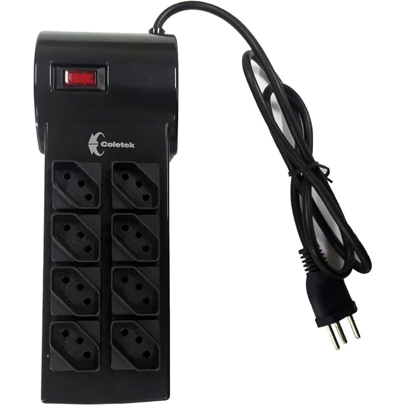 FILTRO DE LINHA 8 TOMADAS FL-82BK C3TECH BIVOLT