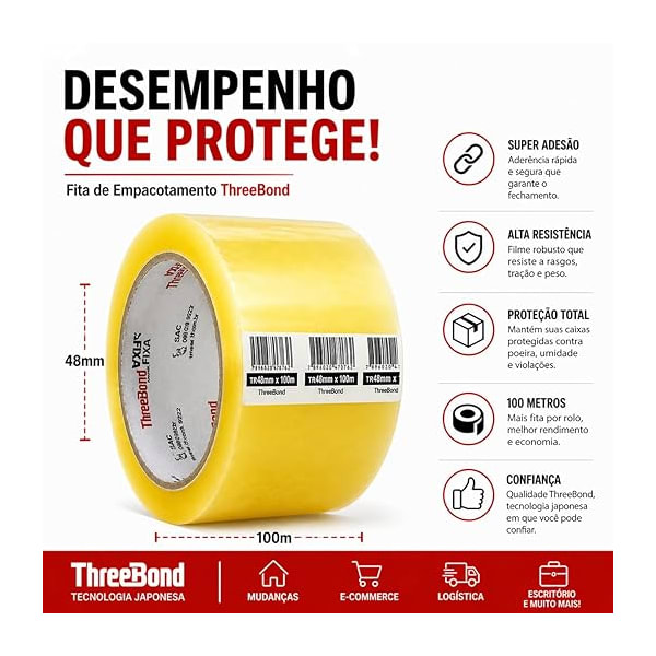FITA PVC TRANSPARENTE 48X100