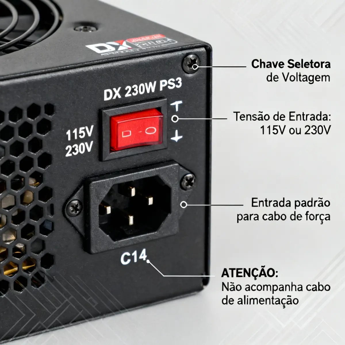 FONTE ATX 230W VX230SE S/ CABO