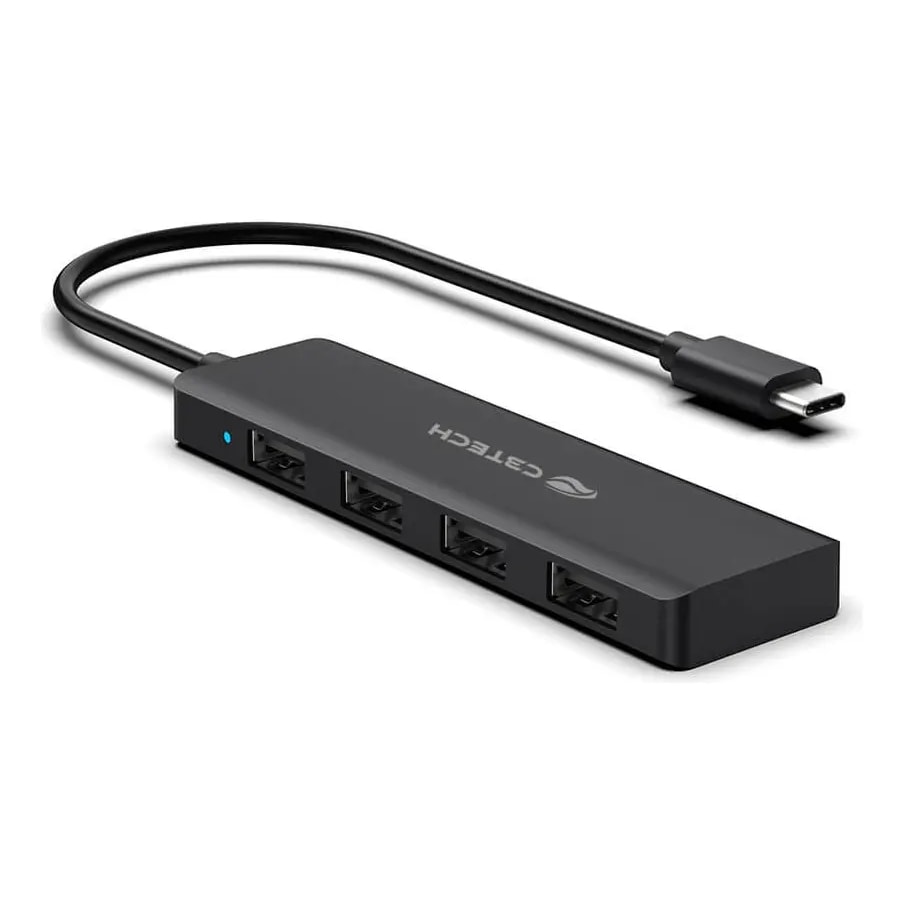 Hub C3TECH HU-C200BK Tipo C Para 4 Porta USB 2.0 Preto
