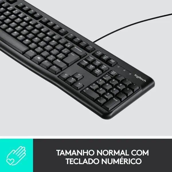 KIT TECLADO E MOUSE LOGITECH MK120 PRETO