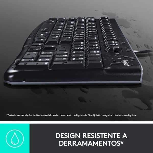 KIT TECLADO E MOUSE LOGITECH MK120 PRETO