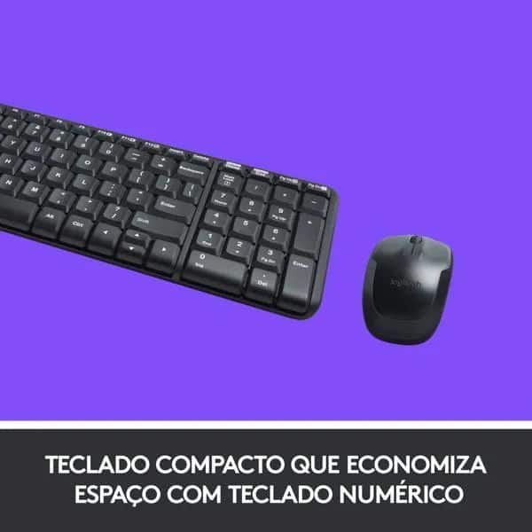 KIT TECLADO E MOUSE SEM FIO LOGITECH MK220