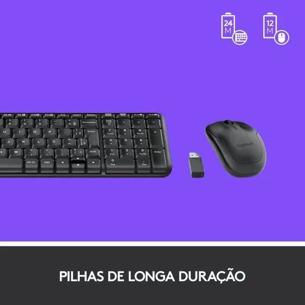 KIT TECLADO E MOUSE SEM FIO LOGITECH MK220