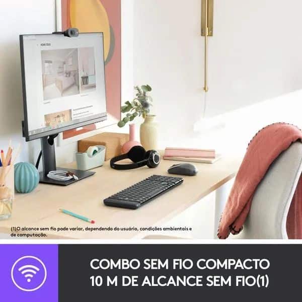 KIT TECLADO E MOUSE SEM FIO LOGITECH MK220