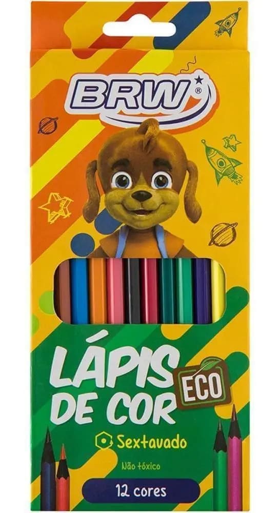 LAPIS DE COR SEXTAVADO ECO 12 CORES PCT.LP1204 - BRW