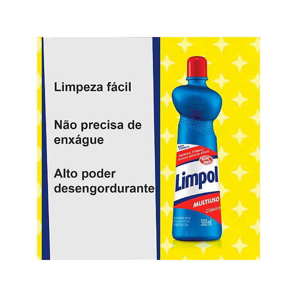 LIMPADOR LIMPOL MULTIUSO CLASSICO 500ML