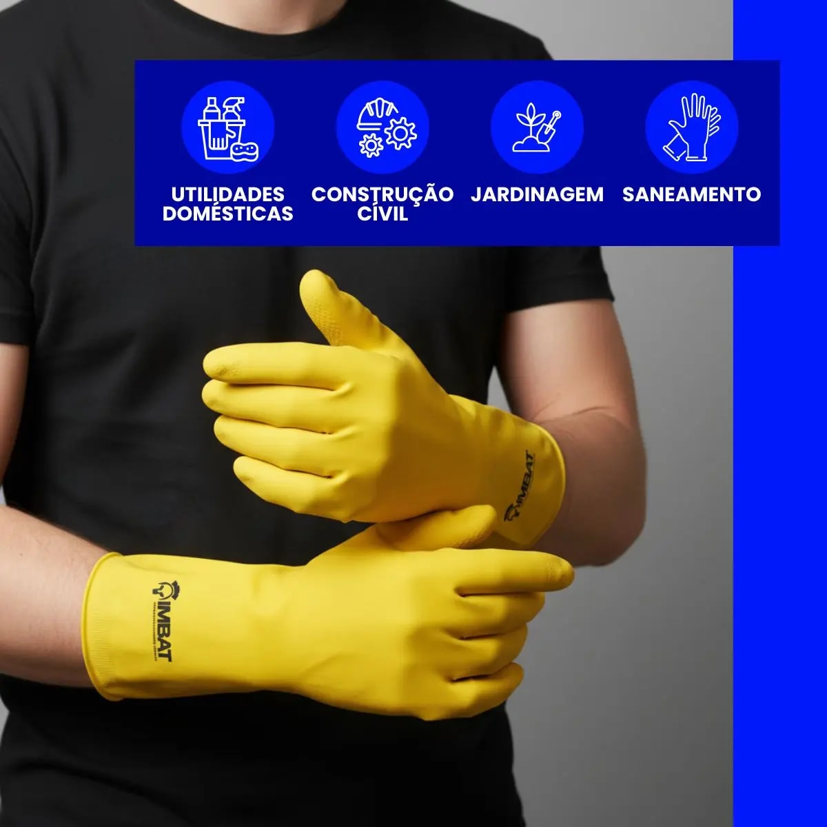 LUVA LATEX MULTIUSO IMBAT AMR M 1PAR