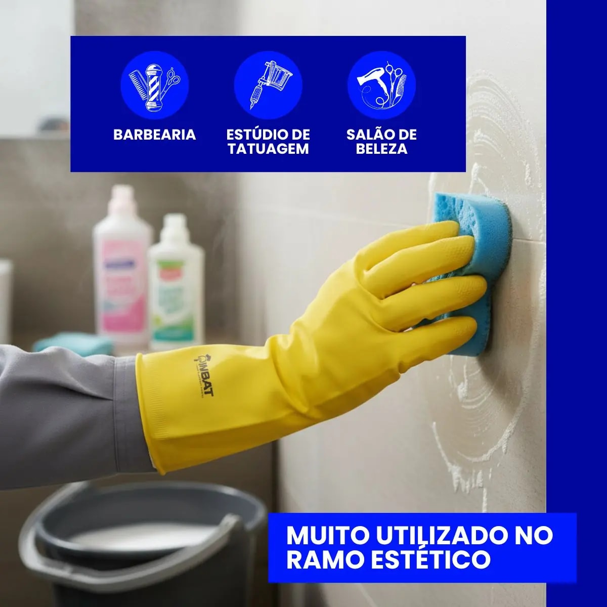 LUVA LATEX MULTIUSO IMBAT AMR M 1PAR