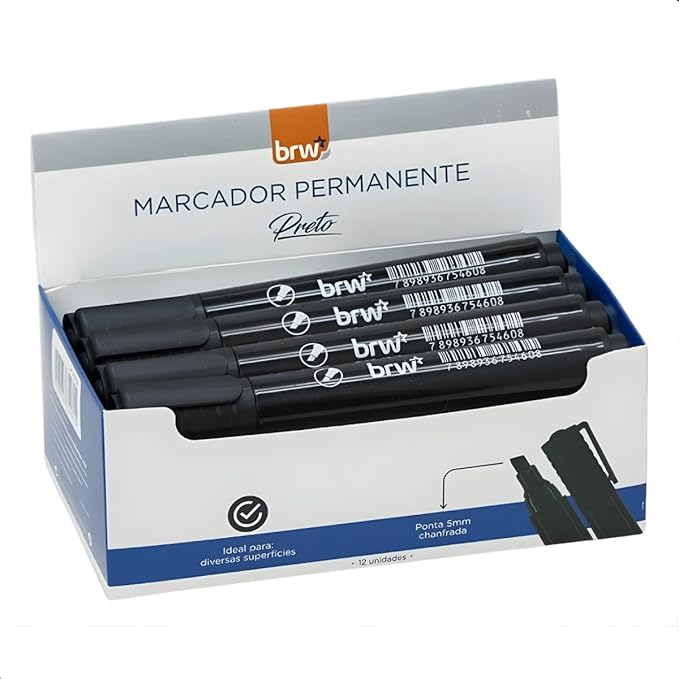 MARCADOR PERMANENTE BRW PRETO